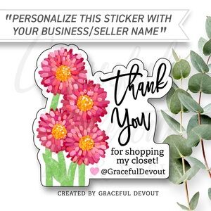 Thank You For Shopping My Closet! - 2" Square Stickers [GD200-48]